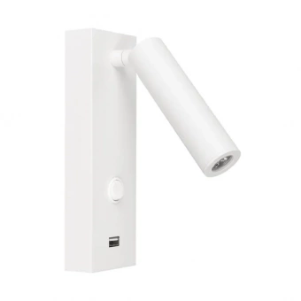 Светильник SP-BED-CHARGE-S60x125-3W Warm3000 (WH, 20 deg, 230V, IP20)